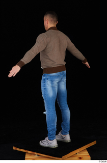 Arnost blue jeans brown sweatshirt clothing standing whole body 0012.jpg